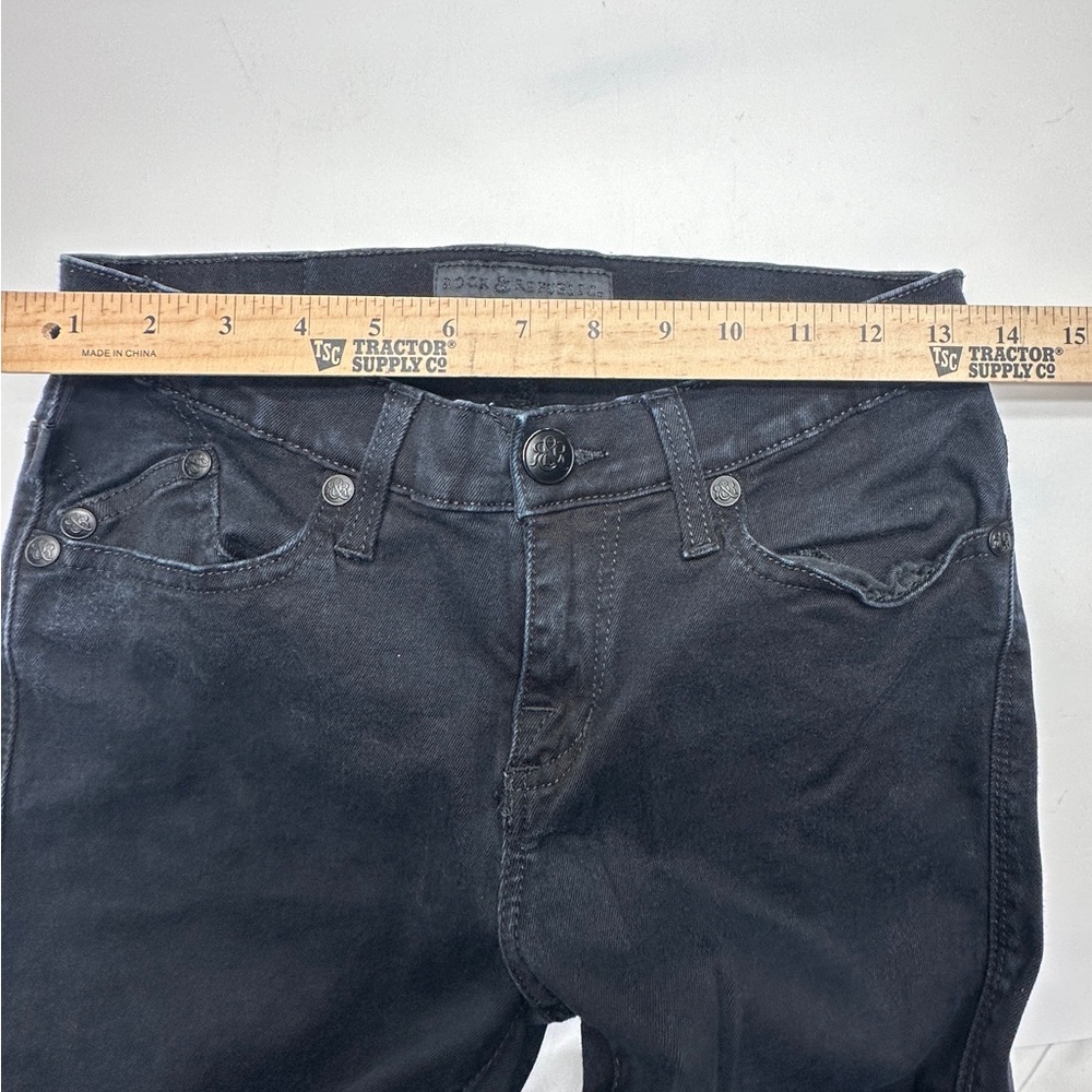 Rock & Republic Dark Navy Blue Kasandra slight flare Jeans Women’s size 6M (D34) - Picture 10 of 11